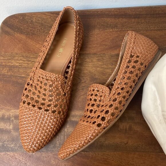 Nine West Brown Woven Loafers - Picture 1 of 9